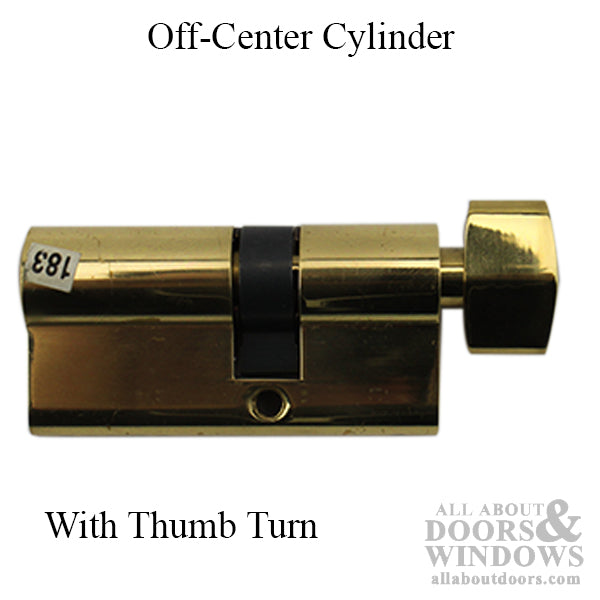 Active Keyed Euro Kwikset Off Center Cylinder w/ Thumb Turn - Choose Color - Active Keyed Euro Kwikset Off Center Cylinder w/ Thumb Turn - Choose Color