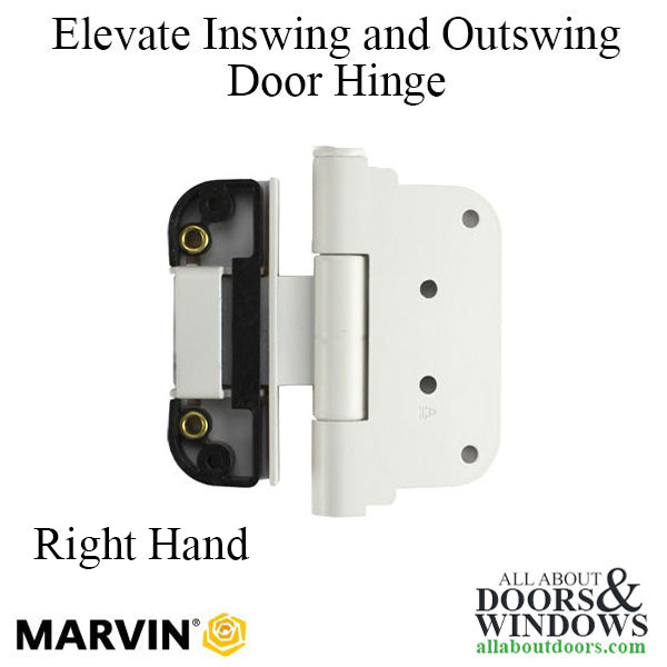 Marvin Door Hinge Elevate 300 Series Right Hand Adjustable Door Hinge  3 5/8 Inch Height 4 Inch Wide - Marvin Door Hinge Elevate 300 Series Right Hand Adjustable Door Hinge  3 5/8 Inch Height 4 Inch Wide