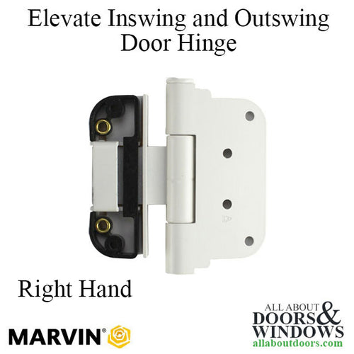 Marvin Door Hinge Elevate 300 Series Right Hand Adjustable Door Hinge  3 5/8 Inch Height 4 Inch Wide - Marvin Door Hinge Elevate 300 Series Right Hand Adjustable Door Hinge  3 5/8 Inch Height 4 Inch Wide