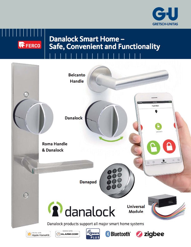 Roma Solid Brass Handle Set for Smart Lock Systems - Roma Solid Brass Handle Set for Smart Lock Systems