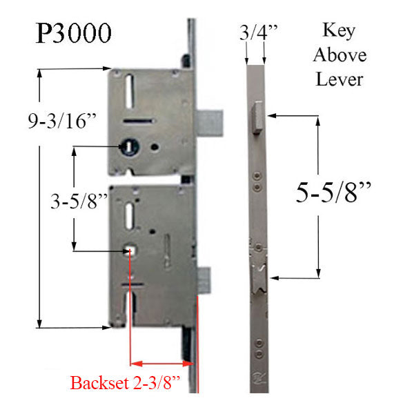P3000 Replacement Spring Latch Gearbox / Lock Case 60/92 - P3000 Replacement Spring Latch Gearbox / Lock Case 60/92