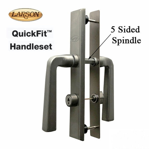 Larson QuickFit Handle for Storm Doors, 5-Sided Spindle - Modern, Straight - Larson QuickFit Handle for Storm Doors, 5-Sided Spindle - Modern, Straight