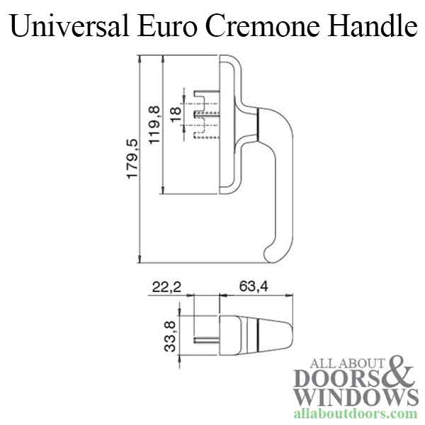 Giesse Universal Euro Cremone Microvent - Giesse Universal Euro Cremone Microvent