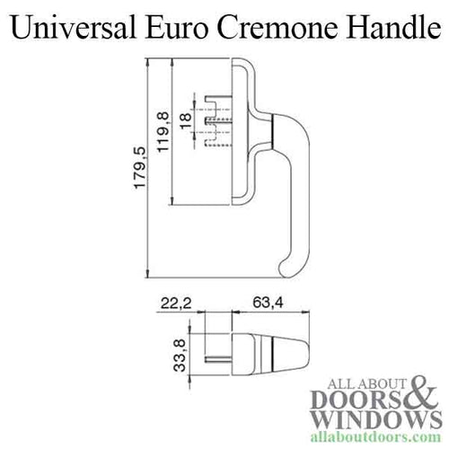 Giesse Universal Euro Cremone Microvent - Giesse Universal Euro Cremone Microvent