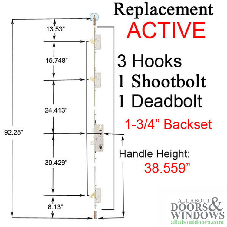 20mm Winkhaus OML Replacement 45/92 P2000 92-1/2