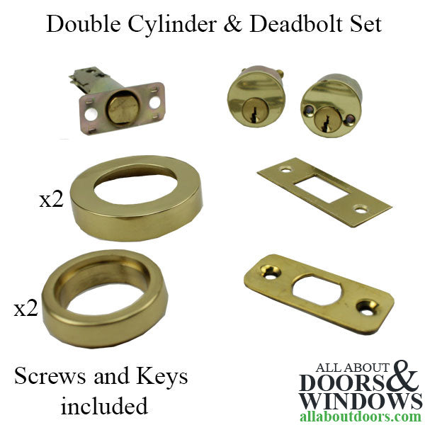 Ashley Norton Double Cylinder Deadbolt and Key Set - Polished Brass - Ashley Norton Double Cylinder Deadbolt and Key Set - Polished Brass