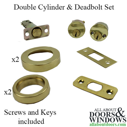 Ashley Norton Double Cylinder Deadbolt and Key Set - Polished Brass - Ashley Norton Double Cylinder Deadbolt and Key Set - Polished Brass