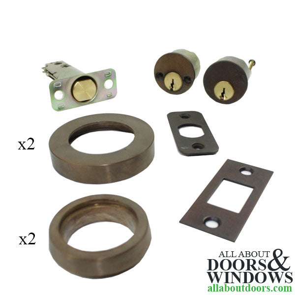 Ashley Norton Double Cylinder Deadbolt and Key Set - Bronze - Ashley Norton Double Cylinder Deadbolt and Key Set - Bronze