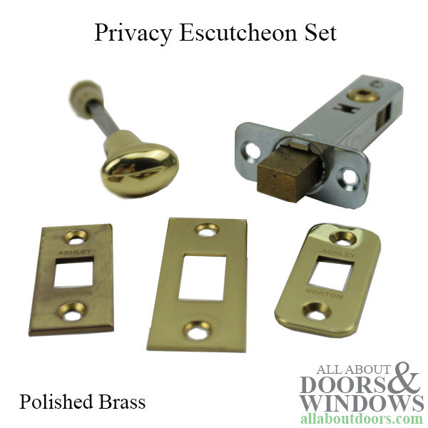 Ashley Norton - Privacy Escutcheon Set - Polished Brass - Ashley Norton - Privacy Escutcheon Set - Polished Brass