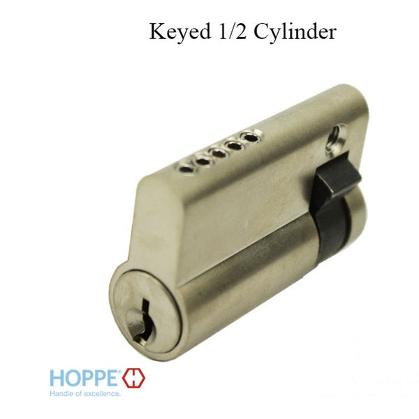 Hoppe 50mm Keyed 1/2 Cylinder, 40/10 - Hoppe 50mm Keyed 1/2 Cylinder, 40/10