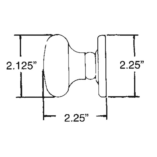 Baldwin Estate Classic Pair of Knobs Brushed Chrome - Baldwin Estate Classic Pair of Knobs Brushed Chrome