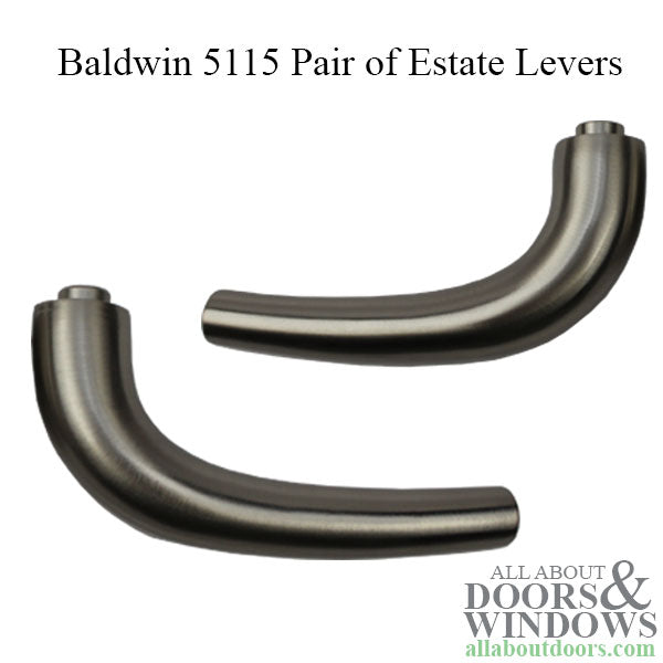 5115 Estate Levers, Pair - Satin Nickel - 5115 Estate Levers, Pair - Satin Nickel
