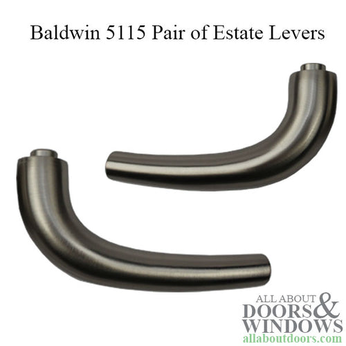 5115 Estate Levers, Pair - Satin Nickel - 5115 Estate Levers, Pair - Satin Nickel
