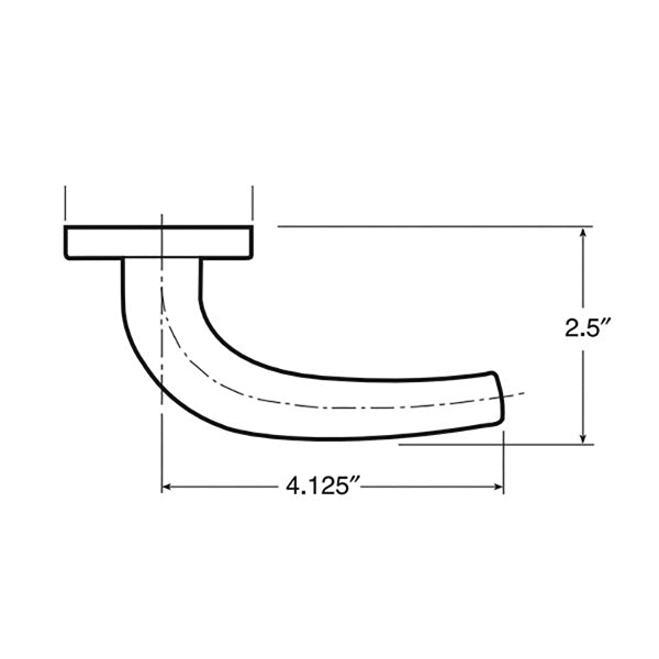 5115 Estate Levers, Pair - Satin Nickel - 5115 Estate Levers, Pair - Satin Nickel