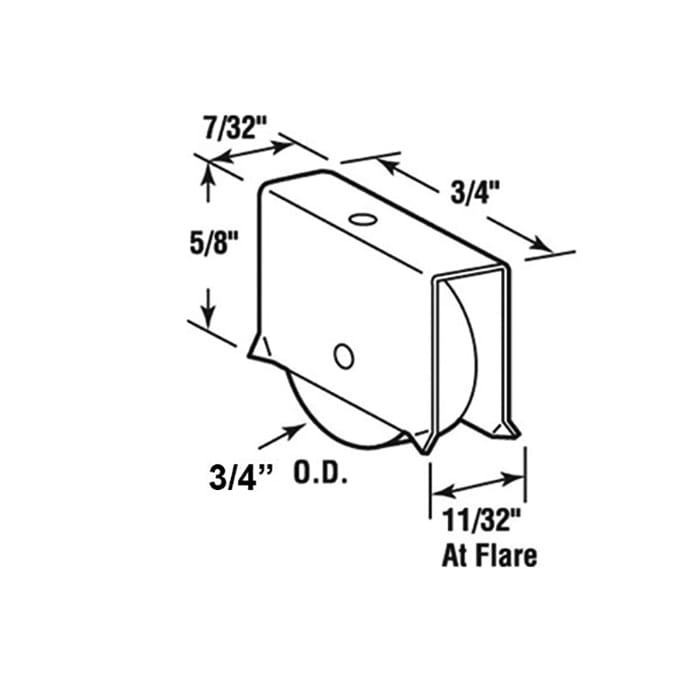 Roller Assembly (Flat) 3/4