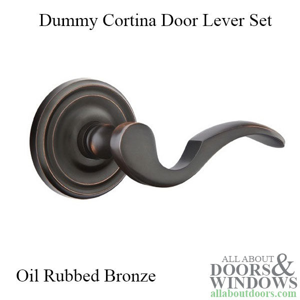 Emtek Dummy Cortina Door Lever Set - Oil Rubbed Bronze - Emtek Dummy Cortina Door Lever Set - Oil Rubbed Bronze