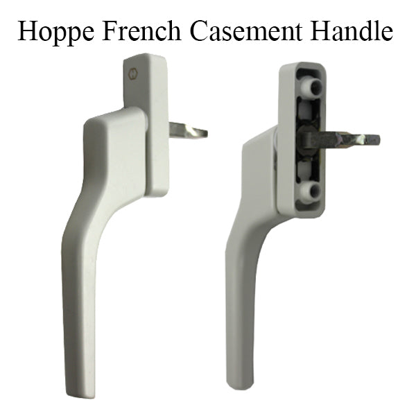 HOPPE French Casement Handle - 38mm Shaft, Mate Gray White Finish - HOPPE French Casement Handle - 38mm Shaft, Mate Gray White Finish