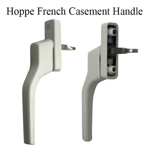 HOPPE French Casement Handle - 38mm Shaft, Mate Gray White Finish - HOPPE French Casement Handle - 38mm Shaft, Mate Gray White Finish