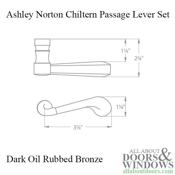 Ashley Norton - Chiltern Passage Lever Set - Dark Oil Rubbed Bronze - Ashley Norton - Chiltern Passage Lever Set - Dark Oil Rubbed Bronze