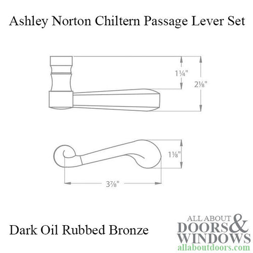 Ashley Norton - Chiltern Passage Lever Set - Dark Oil Rubbed Bronze - Ashley Norton - Chiltern Passage Lever Set - Dark Oil Rubbed Bronze
