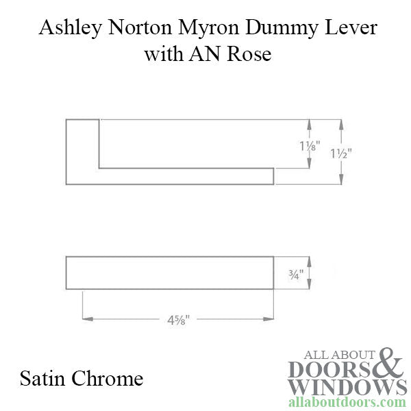 Ashley Norton Meridian (3100) SINGLE Dummy Lever - Satin Chrome - Ashley Norton Meridian (3100) SINGLE Dummy Lever - Satin Chrome