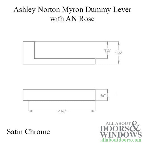 Ashley Norton Meridian (3100) SINGLE Dummy Lever - Satin Chrome - Ashley Norton Meridian (3100) SINGLE Dummy Lever - Satin Chrome