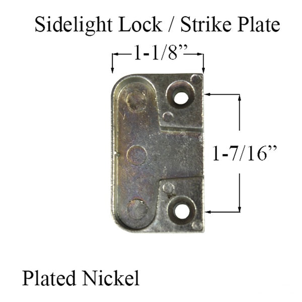 Sidelight Lock Plate, Roller Strike - Nickel Silver - Sidelight Lock Plate, Roller Strike - Nickel Silver