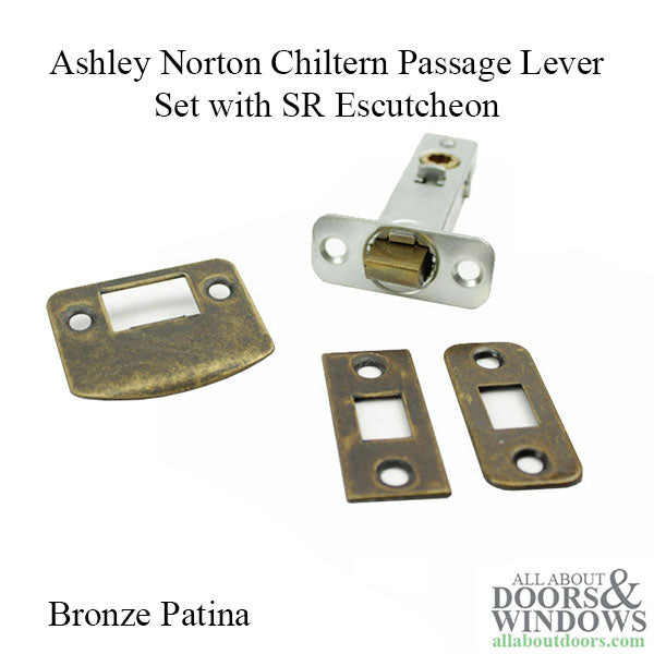 Ashley Norton Chiltern Lever 1600 Passage Set SR Escutcheon - Bronze Patina - Ashley Norton Chiltern Lever 1600 Passage Set SR Escutcheon - Bronze Patina