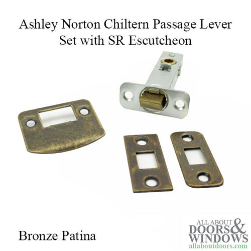 Ashley Norton Chiltern Lever 1600 Passage Set SR Escutcheon - Bronze Patina - Ashley Norton Chiltern Lever 1600 Passage Set SR Escutcheon - Bronze Patina