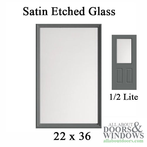 Therma Tru Door Lite 0.5 Lite Surround with Satin Etch Privacy Glass - Therma Tru Door Lite 0.5 Lite Surround with Satin Etch Privacy Glass