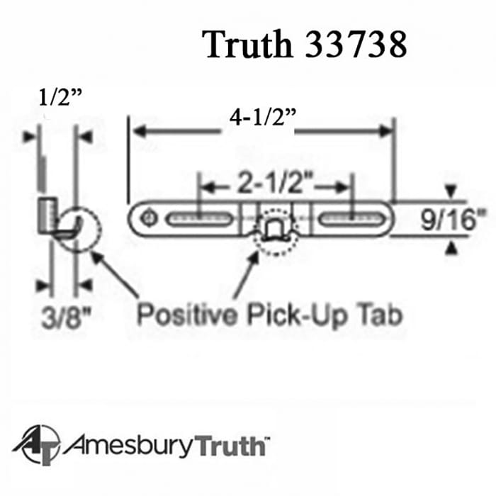 Truth 33738 Casement window latch keeper, Positive pick-up - Truth 33738 Casement window latch keeper, Positive pick-up