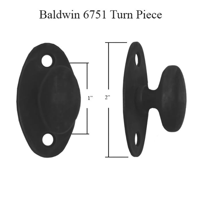 Baldwin 6751 Turn Piece - Oil Rubbed Bronze - Baldwin 6751 Turn Piece - Oil Rubbed Bronze