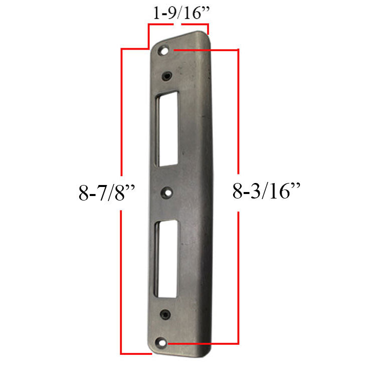 P2000 Latch and Deadbolt Strike Plate Adjustable - Stainless - P2000 Latch and Deadbolt Strike Plate Adjustable - Stainless