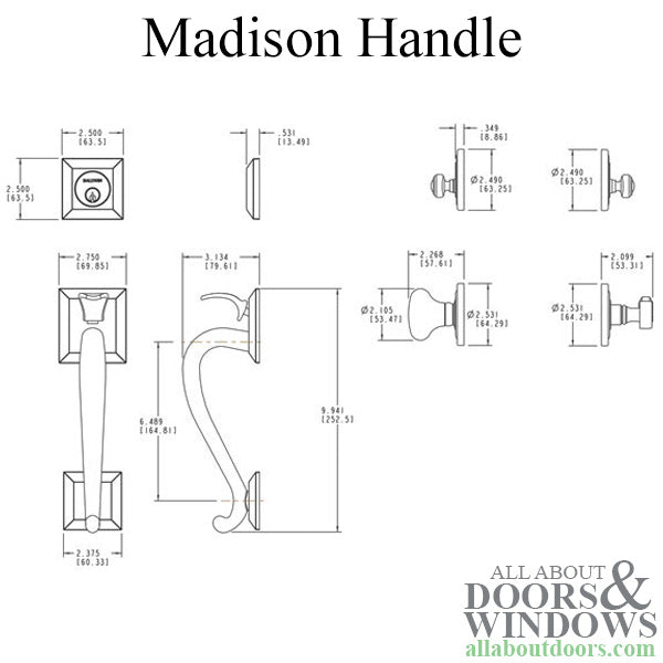 Madison Handle with (5015) Lever in Oil Rubbed Bronze - Madison Handle with (5015) Lever in Oil Rubbed Bronze