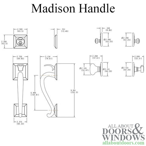 Madison Handle with (5015) Lever in Oil Rubbed Bronze - Madison Handle with (5015) Lever in Oil Rubbed Bronze