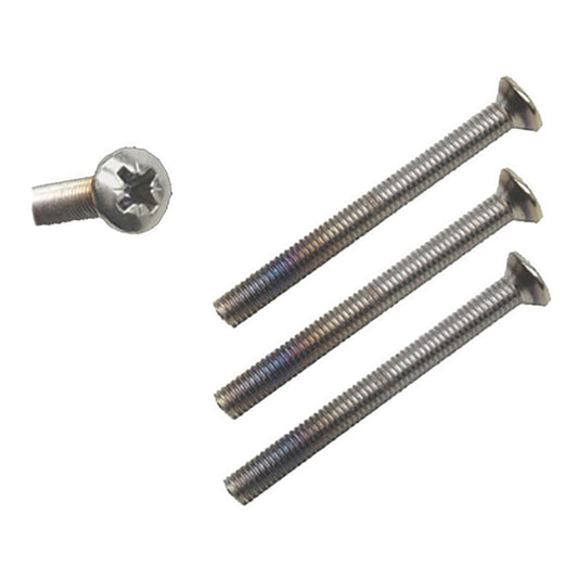 M5 x 70mm Handle Screws, 3 pack - 2-3/8 inch thick door - Antique Nickel / Dark Bronze Metallic -