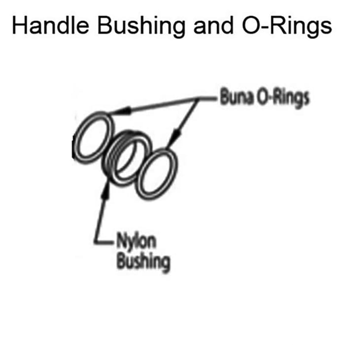 Hoppe Clear Plastic Handle Bushing and Buna Black Rubber O-Ring - Hoppe Clear Plastic Handle Bushing and Buna Black Rubber O-Ring