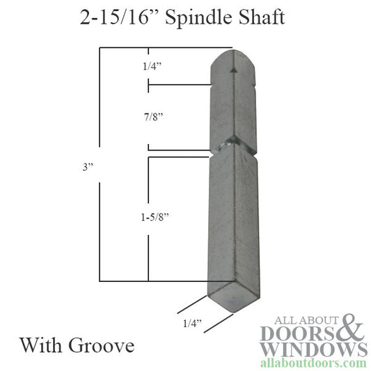 Hoppe HLS7 Spindle Shaft, 5/16 x 3" with Groove