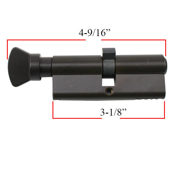 40.5/40.5 Euro Profile Full Cylinder with 90° V-knob, 2-1/4