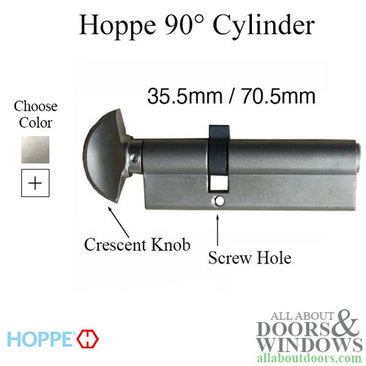 35.5 /70.5mm Hoppe 106mm Keyed Euro Profile Cylinder 90°