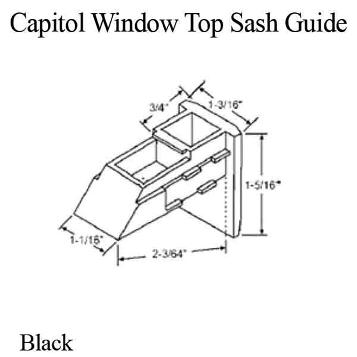 Capitol Top Sash Guide - Black - Capitol Top Sash Guide - Black