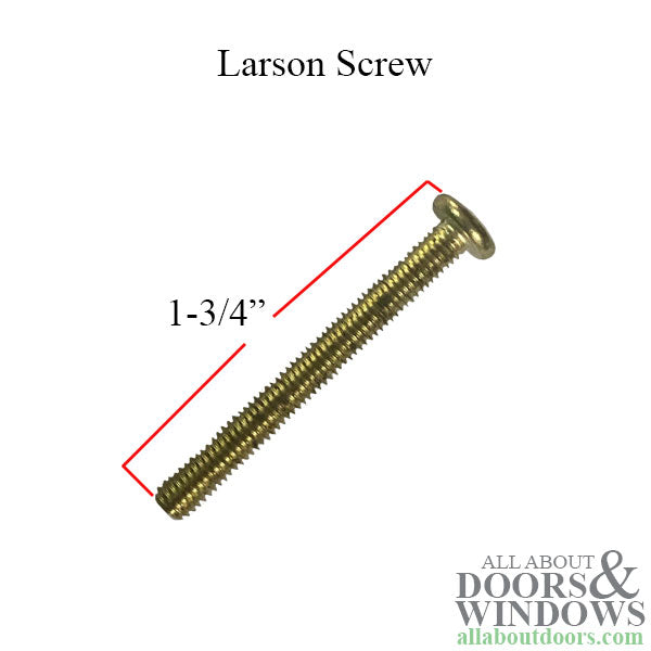 Larson Screw for Pella 6000 Series Storm Door Handle Set Polished Brass - Larson Screw for Pella 6000 Series Storm Door Handle Set Polished Brass