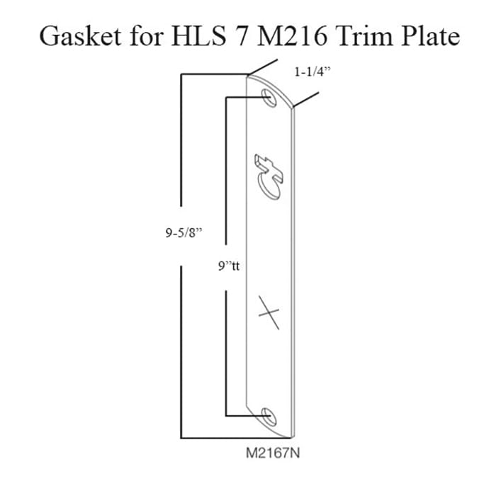 HOPPE Gasket for HLS 7 M216 Trim Plate - HOPPE Gasket for HLS 7 M216 Trim Plate