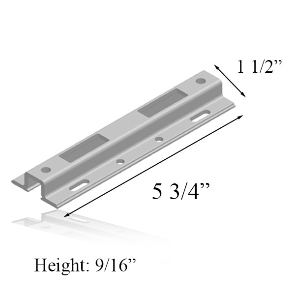 2 Part Extruded Strike for Interlock Patio Door - White - 2 Part Extruded Strike for Interlock Patio Door - White