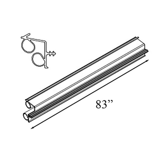 V2244 Weatherstrip Head Jamb/Parting Stop Black 83