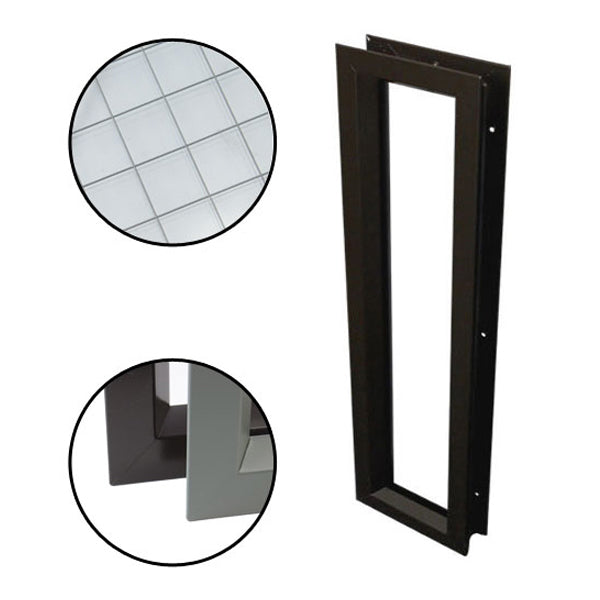 Low Profile Commercial Door Lite with Wired Glass - Low Profile Commercial Door Lite with Wired Glass