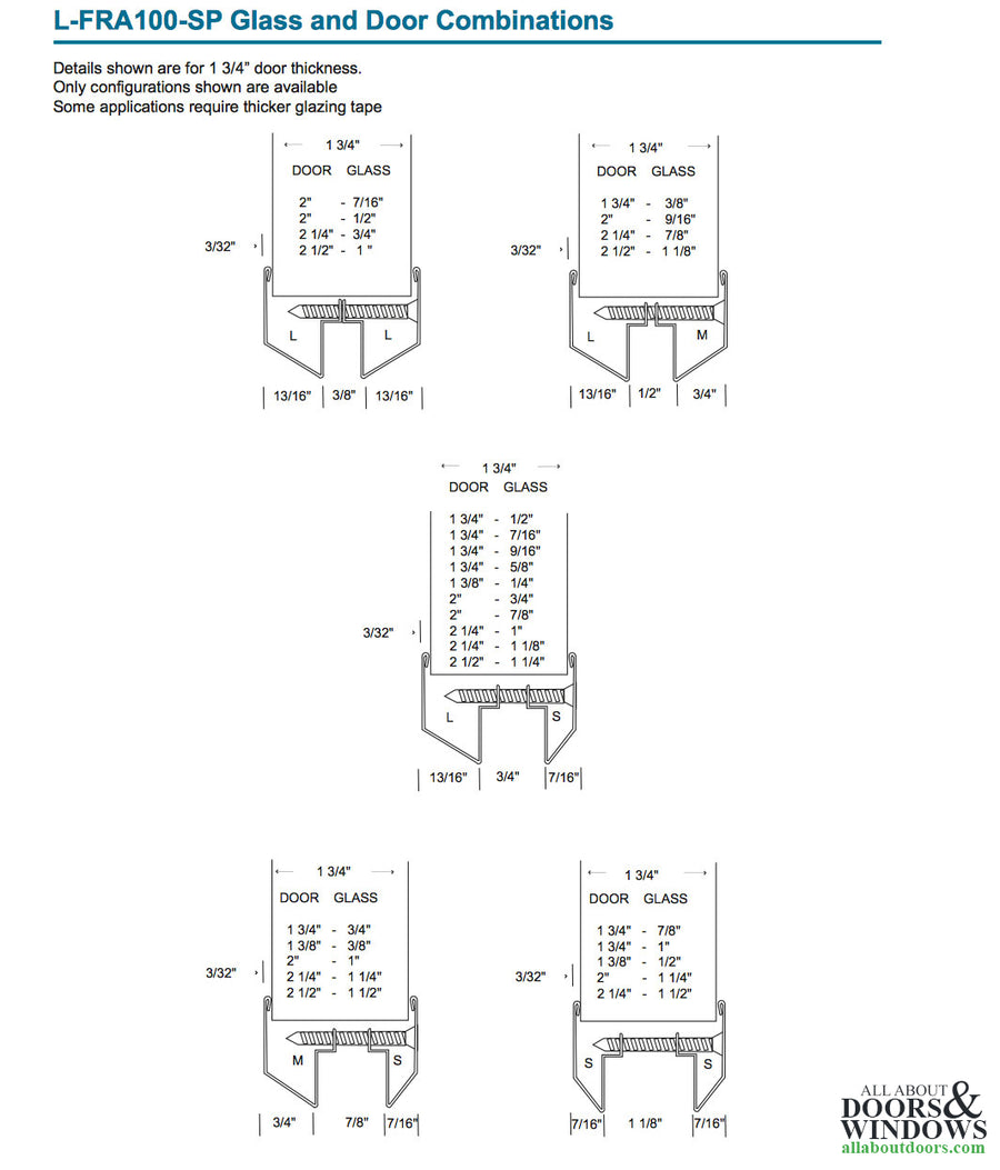 Commercial Door Lite with Clear Tempered Glass Low Profile - Commercial Door Lite with Clear Tempered Glass Low Profile