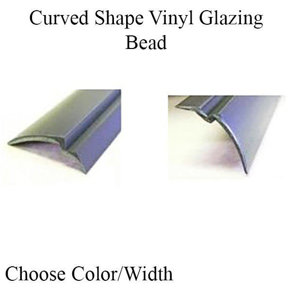 Vinyl Glazing Bead, Curved Shape, Cut in 6' Lengths - Vinyl Glazing Bead, Curved Shape, Cut in 6' Lengths