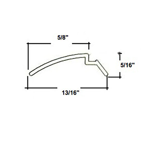 Vinyl Glazing Bead, Curved Shape, Cut in 6' Lengths - Vinyl Glazing Bead, Curved Shape, Cut in 6' Lengths