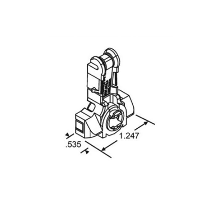 Tilt Shoe, T-Lock w/ Molded Spring, Open Cam - White - Tilt Shoe, T-Lock w/ Molded Spring, Open Cam - White